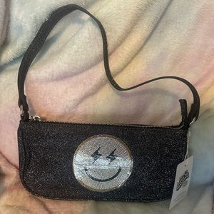 SKINNYDIP Smiley Face Glitter Shoulder Bag NWT